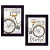 Black Framed "Pedal it Out" 2 pc Vignette by Marla Rae