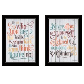 Black Framed "Who You Think" 2 pc Vignette by Susan Ball