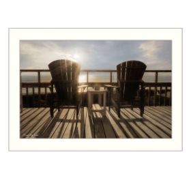 White Framed "Front Row Seats" By Lori Deiter, Printed Wall Art