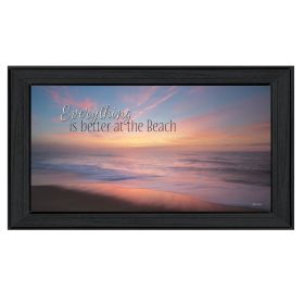 Black Framed "At the Beach" By Lori Deiter