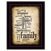 Black Framed "Family" By Susan Boyle, Printed Wall Art