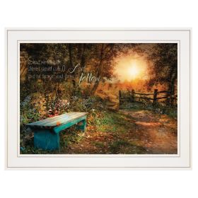 White Framed "Show Me the Path" by Robin-Lee Vieira