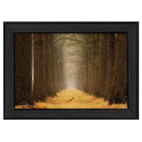 Black Framed "Yellow Path" By Martin Podt, Printed Wall Art