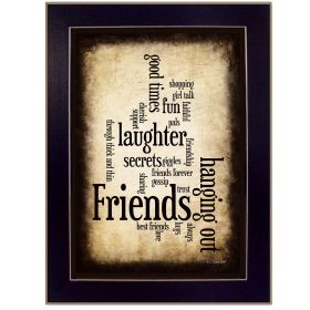 Black Framed "Friends I" By Susan Ball, Printed Wall Art