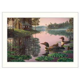 White Framed "Northern Tranquility" by Kim Norlien