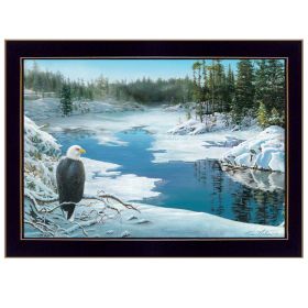 Black Framed "The Lookout" by Kim Norlien, Ready to Hang