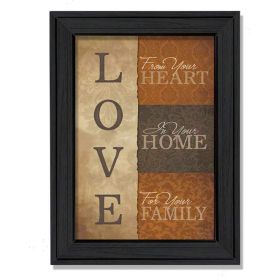 Black Framed "Love" By Lauren Rader, Printed Wall Art