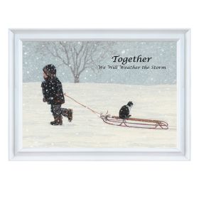 White Framed "Together" By Bonnie Mohr, Printed Wall Art