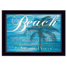 Black Framed "Take Me There" By Cindy Jacobs, Wall Art