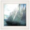 White Framed "Sailboat Marina I" by Bluebird Barn Group