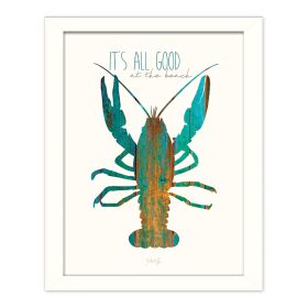 White Framed "It's All Good at the Beach" By Marla Rae, Wall Art