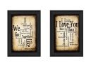 Black Framed "Sentiment Collection" 2-Piece By Susan Ball