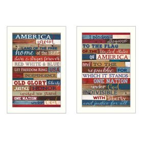 White Framed "America Proud II Collection"  By Marla Rae