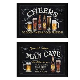 Black Framed "Cheers Collection" 2 Vignette By Debbie DeWitt