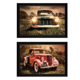 Black frame "Vintage Trucks Collection" 2 pc by Robin-Lee Vieira