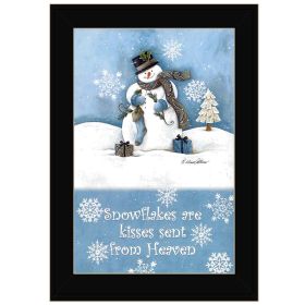 Black Framed "Trendy Snowman" By Diane Arthur, Wall Art