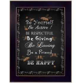 Black Framed "Be Yourself" By Trendy Decor4U