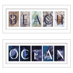 White Frame "Ocean/Beach Collection" 2 pc By Robin-Lee Vieira