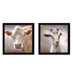 Black frame "Up Close on the Farm Collection" 2 pc, Lori Deiter