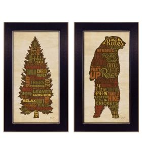 Black Frame Trendy Decor 4U "Cabin Rules", by Lauren Rader