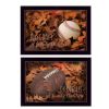 Black Framed "Baseball and Football Collection"  By Lori Deiter