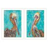 White Frame "Pelicans Collection" 2 pc Vignette By Lisa Morales