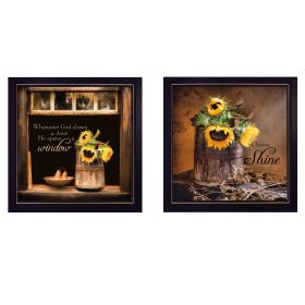 Black Framed "Sunny Windows" 2-Piece by Robin-Lee Vieira