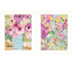 White Frame "Floral Designs" 2 pc Vignette by Kait Roberts