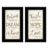 Black Framed "Faith / Believe" 2-Pc Vignette by Mollie B