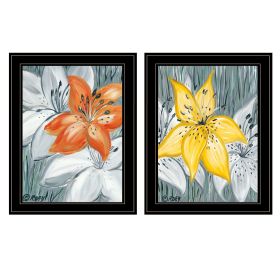 Black Framed "Tiger Lilies" 2-Piece Vignette by Roey Ebert