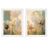 White Framed "Meandering Flowers I & II" 2-pc by Dee Dee