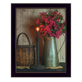 Black Framed "Basket and Blossoms" By Susan Boyer