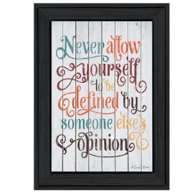 Black Framed "Never Allow Yourself" by Susan Ball