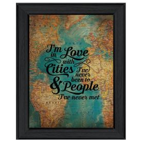 Black Framed "Cities and People" By Susan Ball