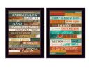 Black frame "Wood Plank Collection" 2 pc Vignette by Marla Rae