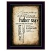 Black Framed "Father Says" By Susan Boyle, Framed Poster