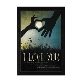 Black Framed "I Love You Underneath the Moon" By Marla Rae