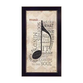 Black Framed "Music" By Marla Rae, Printed Wall Art