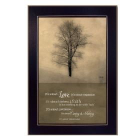 Black Framed "Its All About Love" By Marla Rae, Ready To Hang