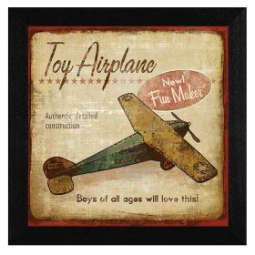 Black Framed "Toy Airplane" By Mollie B., Ready To Hang