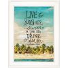 White Framed "Live in the Sunshine" by Misty Michelle