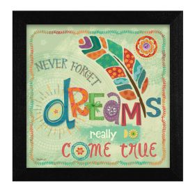 Black Framed "Dreams Come True" By Mollie B.