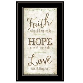 Black Framed "Faith" by Mollie B, Ready to Hang Framed Print