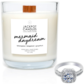 Mermaid Day Dream Candle with Ring Inside ($15 to $5k)Size 7