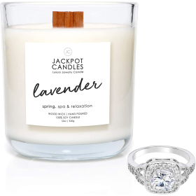 Lavender Jackpot Candles with Ring Inside ($15 to $5k)Sz 8