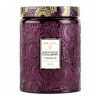 Voluspa Santiago Huckleberry Embossed Glass Jar candle 18 oz