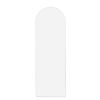 White 63x20 inch metal arch stand full length mirror