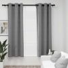 Blackout Curtains with Rings 2 pcs Gray 37"x 84" Velvet