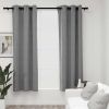 Blackout Curtains with Rings 2 pcs Gray 37"x 63" Velvet