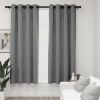 Blackout Curtains with Rings 2 pcs Gray 54"x 63" Velvet